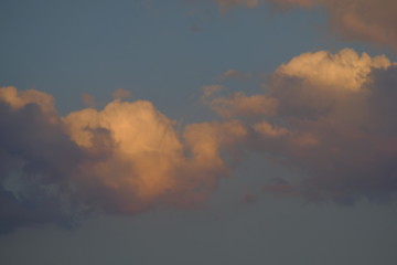 clouds in the sunset nature 