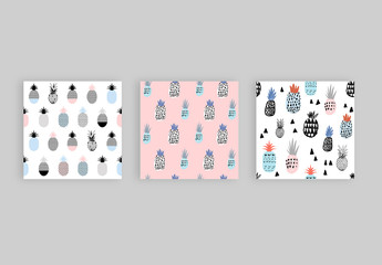 Seamless Patterns with Pineapples