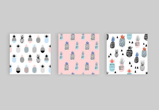 Seamless Patterns with Pineapples