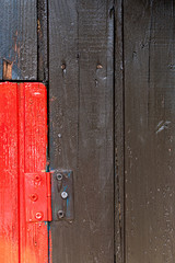 Colored wooden wall