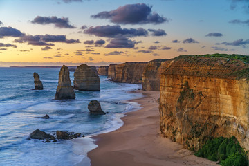 twelve apostles at sunset,great ocean road at port campbell, australia 163
