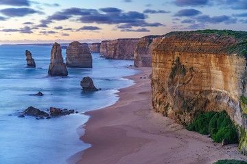 twelve apostles at sunset,great ocean road at port campbell, australia 192