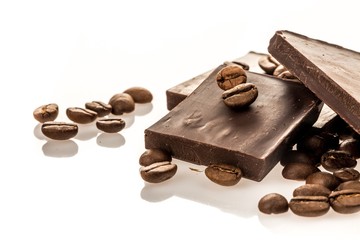 Milk Chocolate Blocks with Coffee Beans