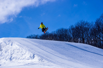 Snowboarding jump