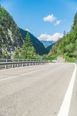 view of the speed road mountains on background