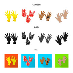 Vector illustration of silhouette and safety symbol. Set of silhouette and comfort stock symbol for web.