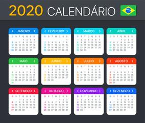 2020 Calendar - vector illustration