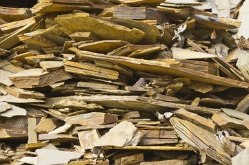 Slate pieces in a pile
