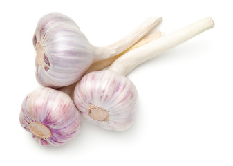 Young Garlic Isolated On White Background