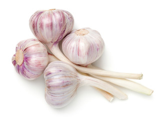 Young Garlic Isolated On White Background