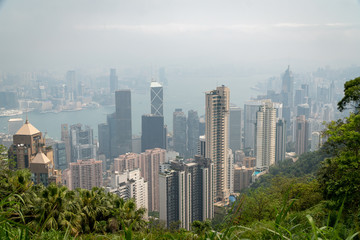View at the Hong Kong from Victoria Peak.