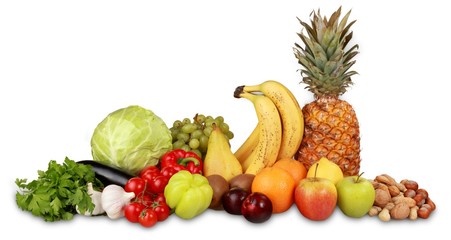 Naklejka na ściany i meble Assorted fruits and vegetables