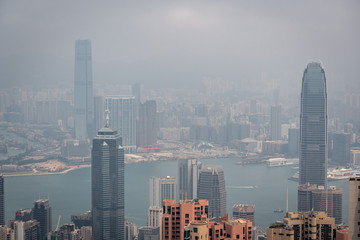 View at the Hong Kong from Victoria Peak.