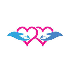 Hand care logo template vector icon business
