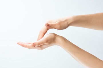 hands isolated on white background