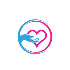 Hand care logo template vector icon business