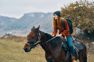 Foto op Canvas girl riding horse © SHOTPRIME STUDIO