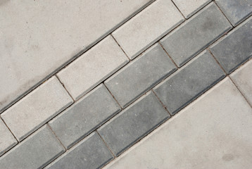 Brick pavement tile, top view. Light sidewalk, pavement texture
