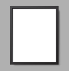 Empty white frame in realistic style. Vector illustration