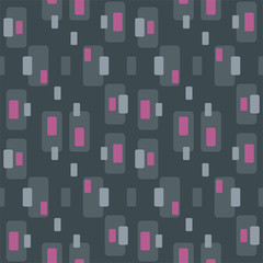 Abstract flat retro seamless pattern with rectangles. Timeless simple vector ornament.