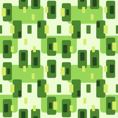 Abstract flat retro seamless pattern with rectangles. Timeless simple vector ornament.