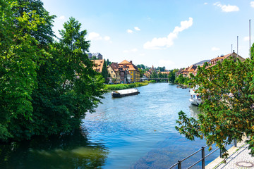 Fototapeta na wymiar Bamberg old historic city in Bavaria at the river Regnitz