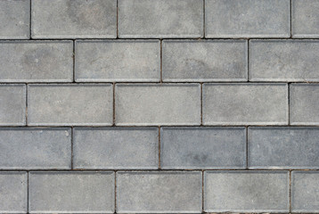 Brick pavement tile, top view. Light sidewalk, pavement texture