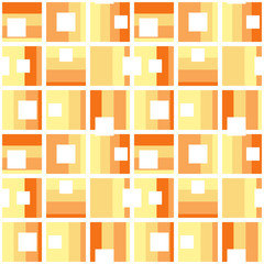 Abstract flat retro seamless pattern with rectangles. Timeless simple vector ornament.