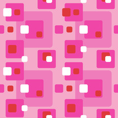 Abstract flat retro seamless pattern with rectangles. Timeless simple vector ornament.