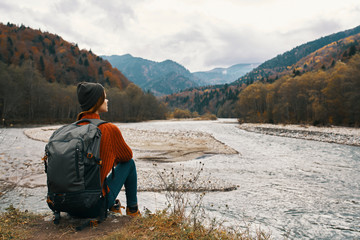 Fototapeta premium hiker in the mountains