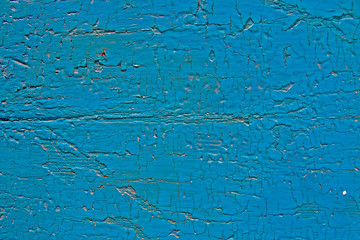 Turquoise blue cracked paint