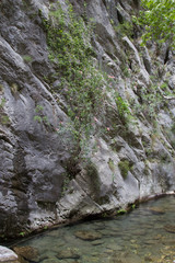 canyon and waterfalls in the mountains of Alanya, Turkey, Sapadere. A beautiful journey in the.cool of the summer on a hot day.