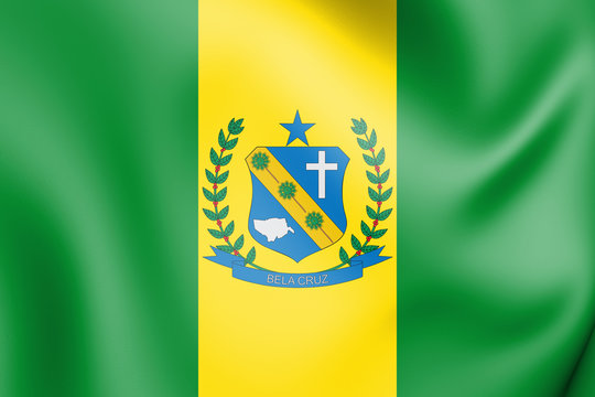 3D Flag Of Bela Cruz (Ceara), Brazil