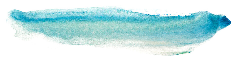 Watercolor blue stain paint. on white background isolated paint texture on textured paper. freehand...