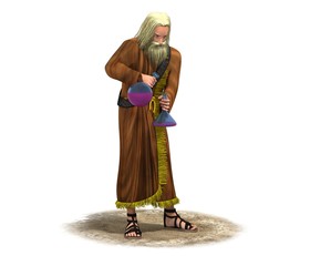 3d render, character of a medieval man, illustration
