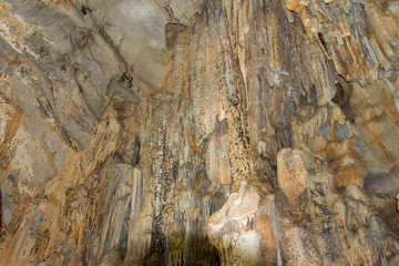 Ancient cave in the mountains of Alanya, Turkey. Beautiful stalactites and stalagmites....