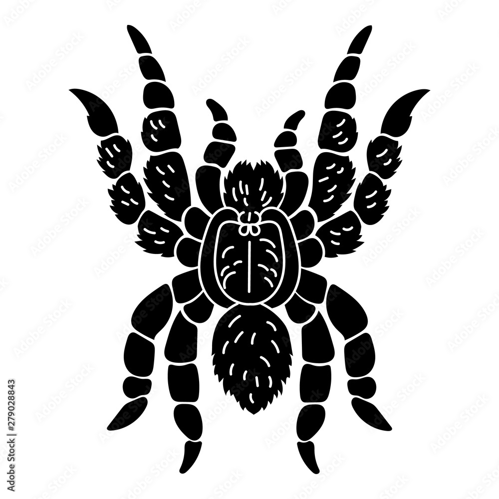 Poster tarantula icon. simple illustration of tarantula vector icon for web design isolated on white backgr