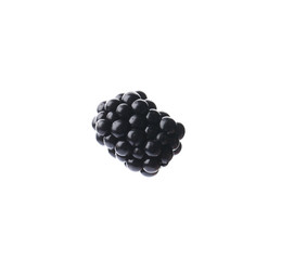 Tasty ripe juicy blackberry on white background
