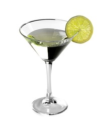 Martini Drink With Lime Decor