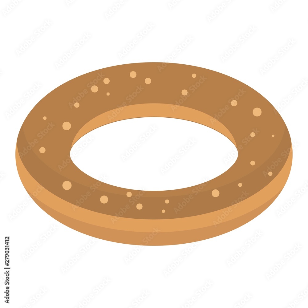 Poster chocolate donut icon. isometric of chocolate donut vector icon for web design isolated on white back