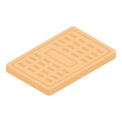 Cracker biscuit icon. Isometric of cracker biscuit vector icon for web design isolated on white background
