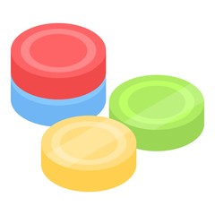 Jelly sweets icon. Isometric of jelly sweets vector icon for web design isolated on white background