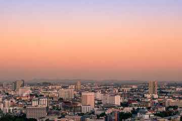Fototapeta na wymiar cityscape at sunset