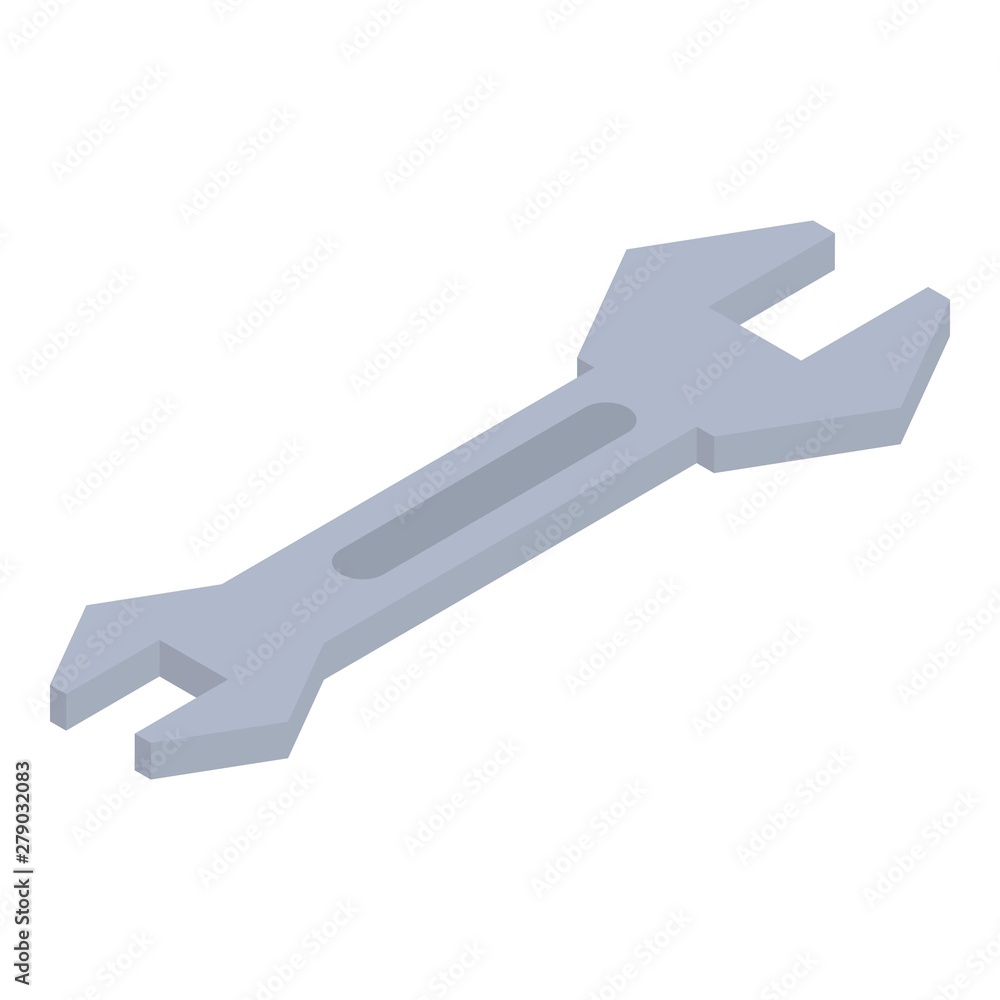 Poster wrench key icon. isometric of wrench key vector icon for web design isolated on white background