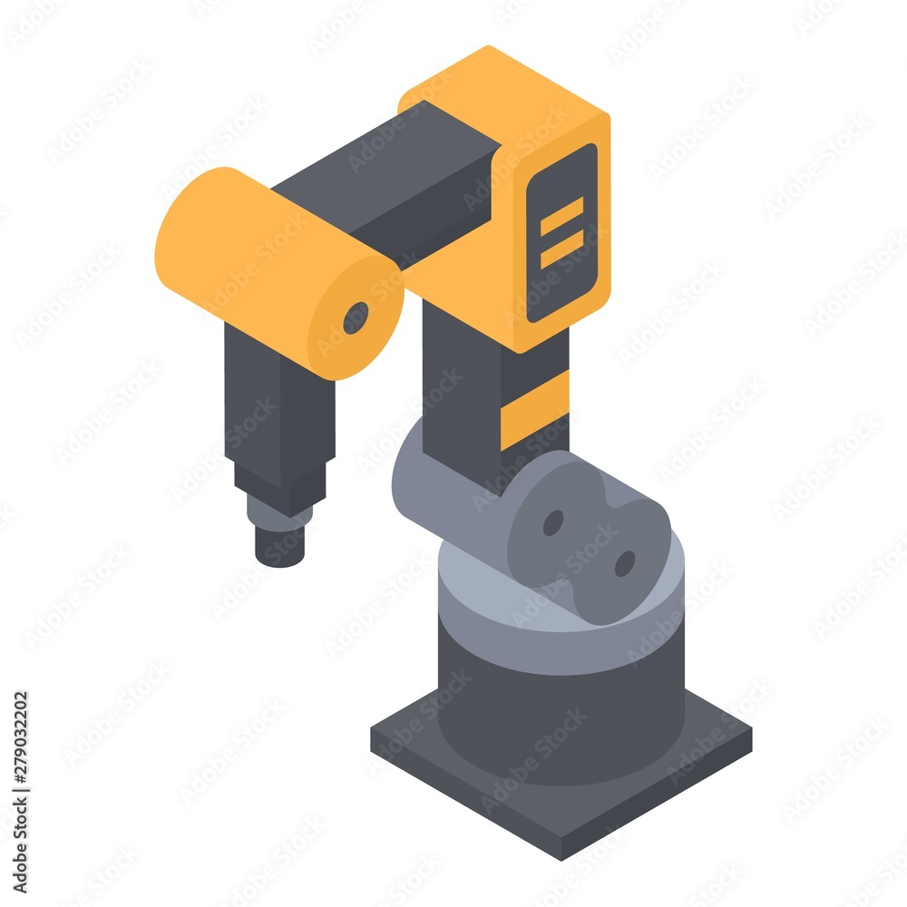 Poster robot hand icon. isometric of robot hand vector icon for web design isolated on white background