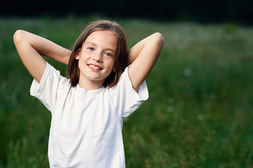 portrait of young woman in park