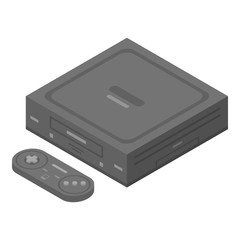 Video game console icon. Isometric of video game console vector icon for web design isolated on white background