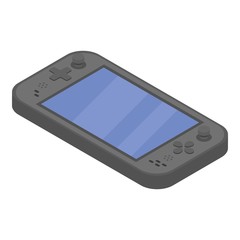 Portable gamepad icon. Isometric of portable gamepad vector icon for web design isolated on white background