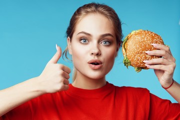 young woman with orange