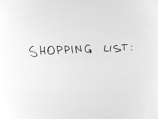 Fototapeta premium written in marker by hand text shopping list